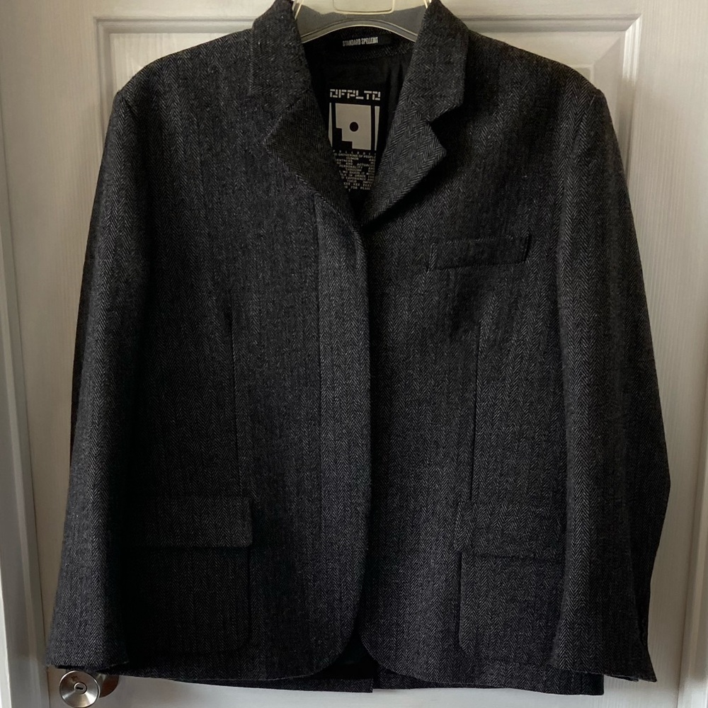 Spelledit Wool Blend Blazer 3 Button Gray Size L